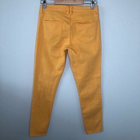 Madewell Yellow Skinny Skinny Ankle Cropped Jeans Size 26 - Picture 3 of 8